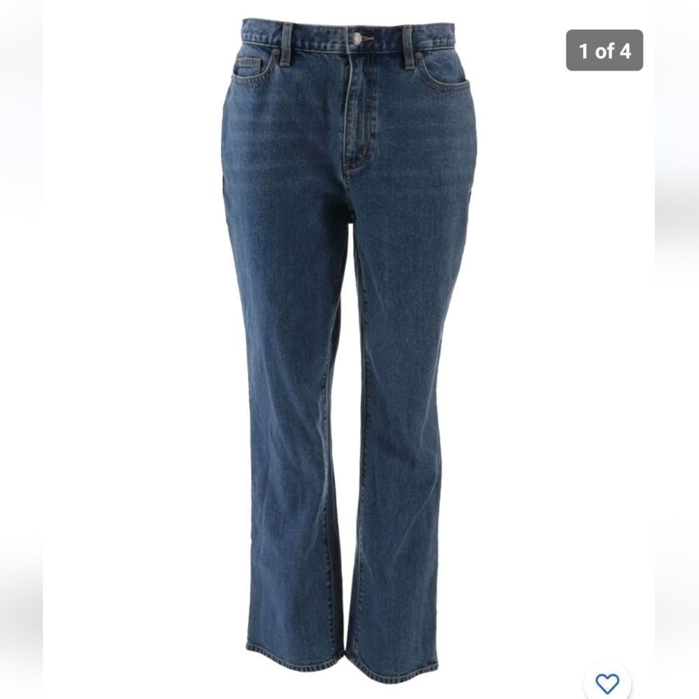 Lands' End High Rise Straight Leg Jeans